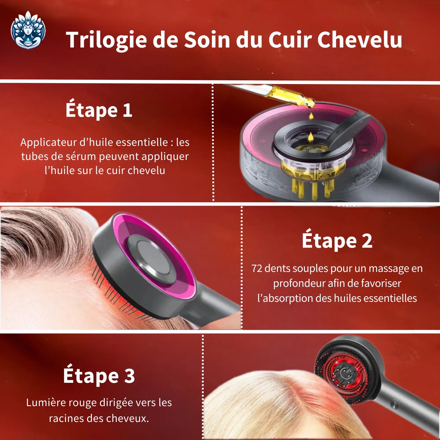 Brosse de massage-luminothérapie My Store